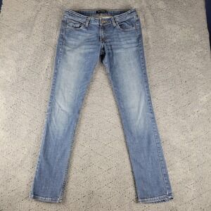 Levis 524 Jeans Womens 11M Blue Too Superlow Slim Straight Leg Low Rise Whisker